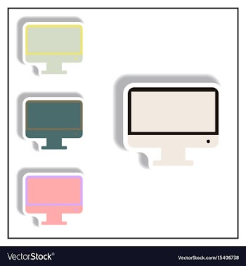 Collection of in paper sticker vector image