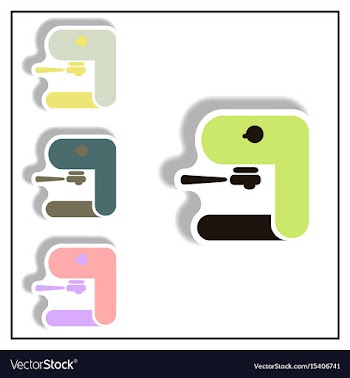 Collection of in paper sticker vector image