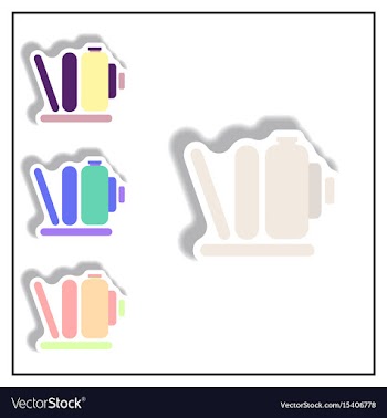 Collection of in paper sticker vector image