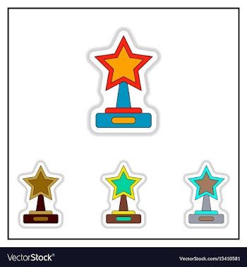 Collection of in paper sticker vector image