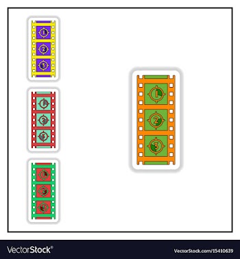 Collection of in paper sticker vector image