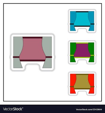 Collection of in paper sticker vector image