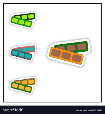 Collection of in paper sticker vector image
