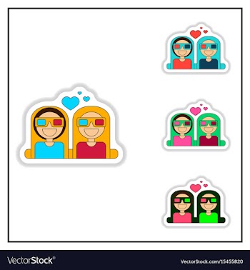 Collection of in paper sticker vector image