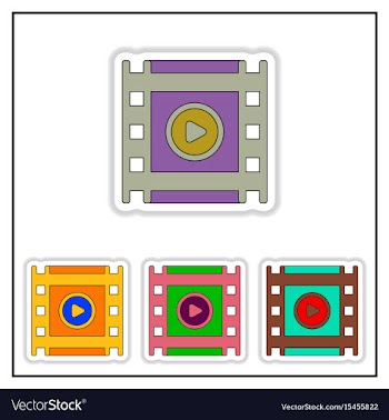 Collection of in paper sticker vector image