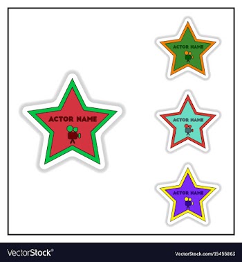 Collection of in paper sticker vector image