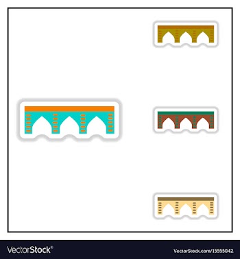 Collection of in paper sticker vector image