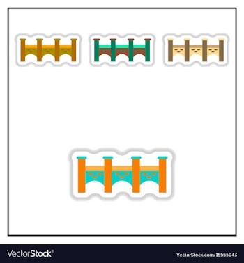 Collection of in paper sticker vector image
