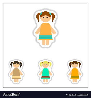 Collection of in paper sticker vector image