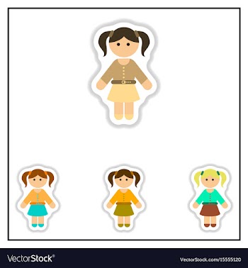 Collection of in paper sticker vector image