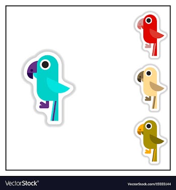 Collection of in paper sticker vector image