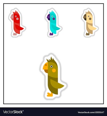 Collection of in paper sticker vector image
