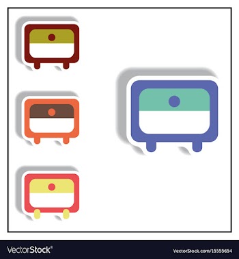 Collection of in paper sticker vector image