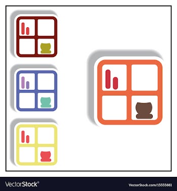 Collection of in paper sticker vector image