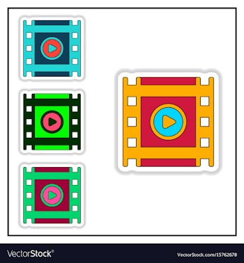 Collection of in paper sticker vector image