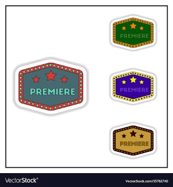 Collection of in paper sticker vector image