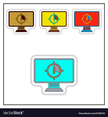 Collection of in paper sticker vector image