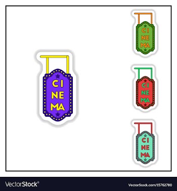 Collection of in paper sticker vector image