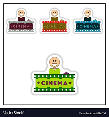 Collection of in paper sticker vector image