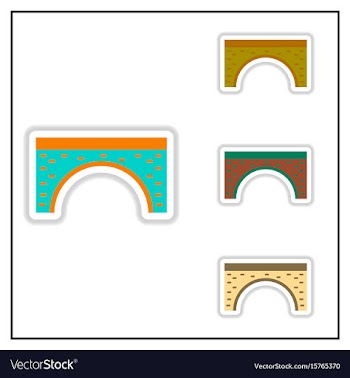 Collection of in paper sticker vector image