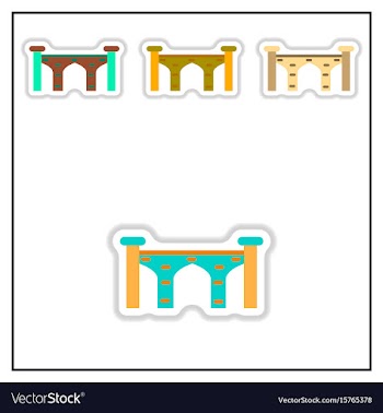 Collection of in paper sticker vector image
