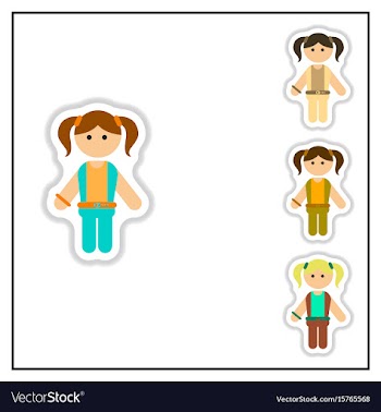 Collection of in paper sticker vector image