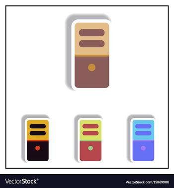 Collection of in paper sticker vector image