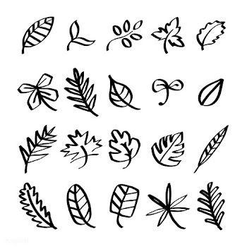 Collection of leaf doodles illustration | Free stock vector - 428447
