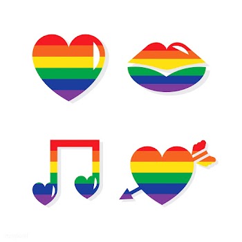 Collection of lgbt Valentines day icons | Free stock vector - 425026