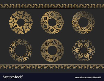 collection of luxurious ornament circle patterns