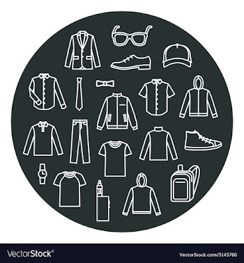 Collection of Mens Clothes and Accessories vector image