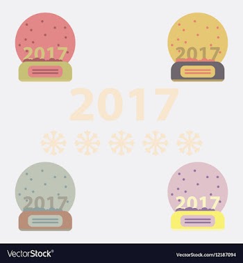 Collection of new year ball vector image