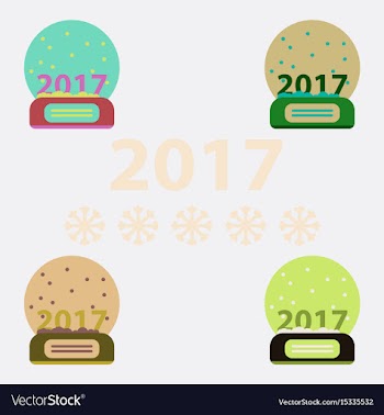 Collection of new year ball vector image