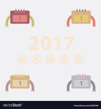 Collection of new year calendar vector image
