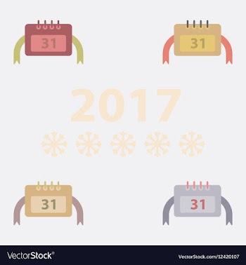 Collection of new year calendar vector image