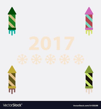 Collection of new year firework vector image