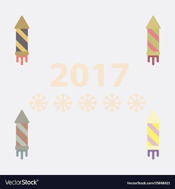 Collection of new year firework vector image
