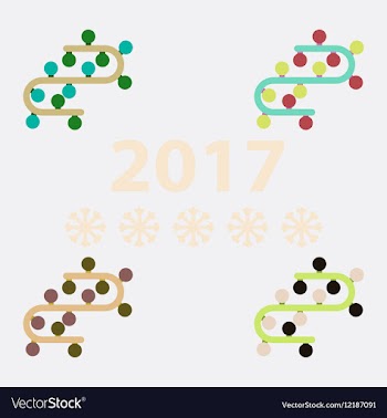 Collection of new year garlands vector image