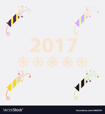 Collection of new year slapstick vector image