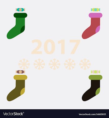 Collection of new year socks vector image