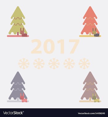 Collection of new year tree vector image