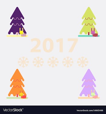 Collection of new year tree vector image