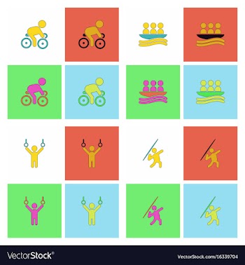 Collection of olympic game design vector image
