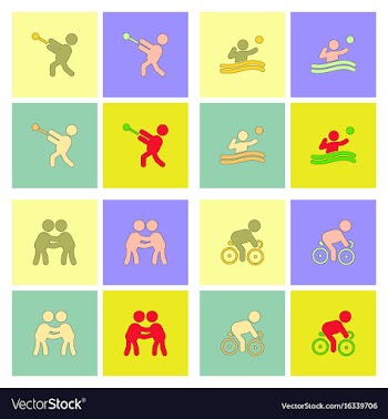 Collection of olympic game design vector image
