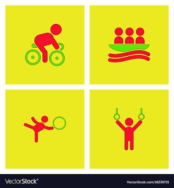 Collection of olympic game design vector image