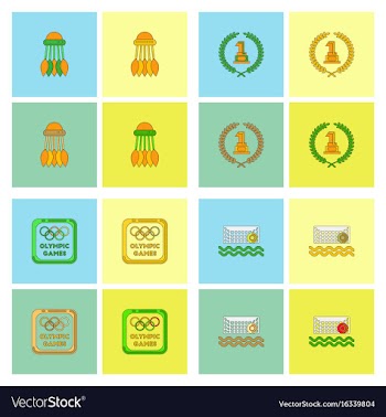 Collection of olympic game design vector image