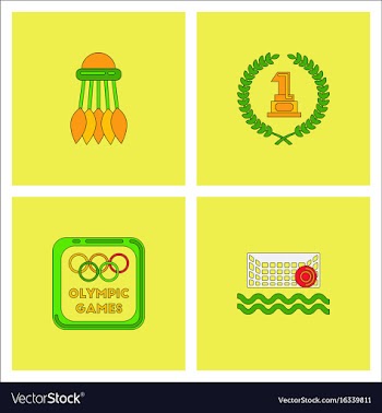 Collection of olympic game design vector image