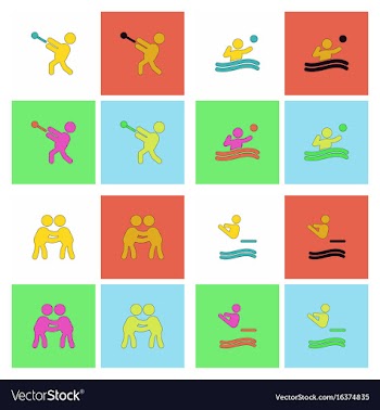 Collection of olympic game design vector image