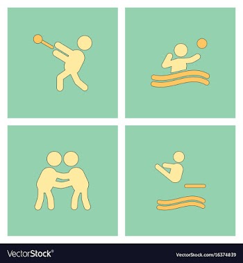 Collection of olympic game design vector image