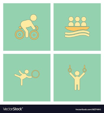 Collection of olympic game design vector image